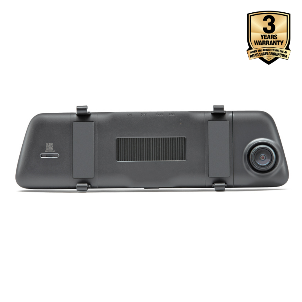 Road Angel Halo Vision 2 Rückspiegel und Dashcam mit SD-Karte und Kabelsatz im Paket