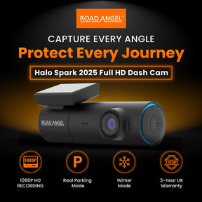 New - Halo Spark Full HD 1080p Single Dash Camera With Parking Mode & Winter Mode (USB-C)