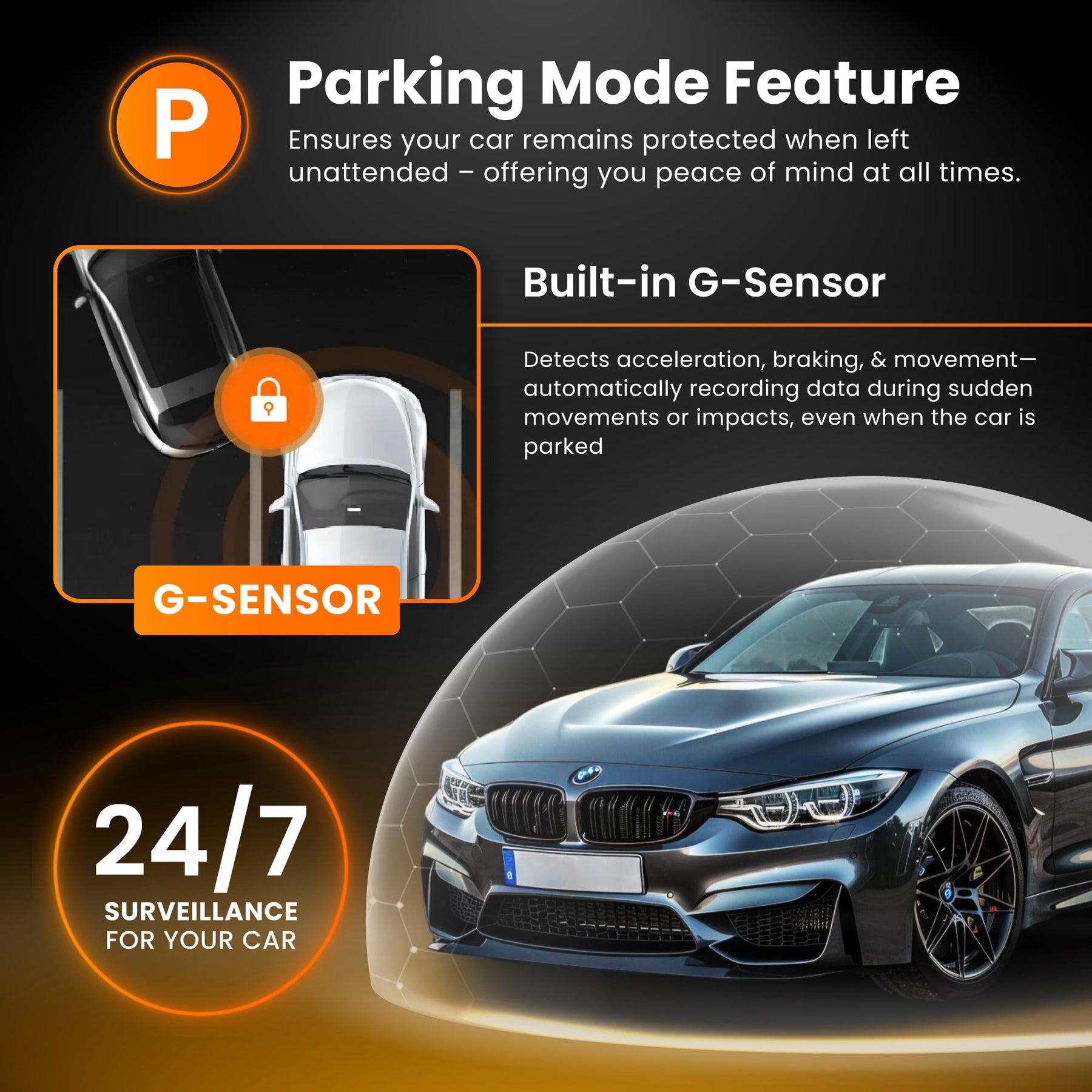 New - Halo Spark Full HD 1080p Single Dash Camera With Parking Mode & Winter Mode (USB-C)