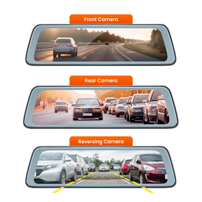 Road Angel Halo Vision 2 Rückspiegel und Dashcam mit SD-Karte und Kabelsatz im Paket