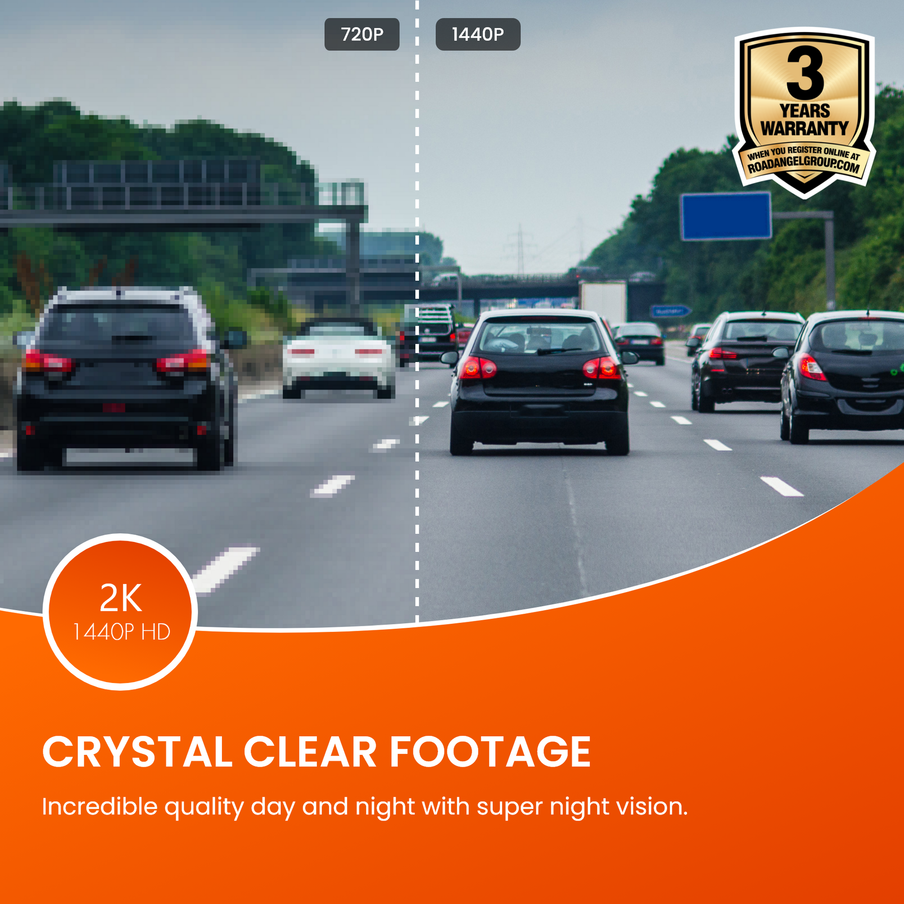 Road Angel Halo Drive 1440p QHD Dashcam