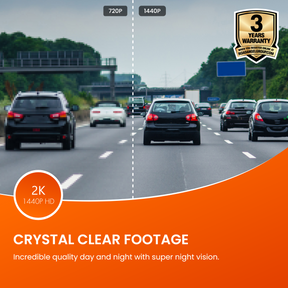 Road Angel Halo Pro Vordere und hintere Dashcam mit SD-Karte und Kabelsatz im Paket