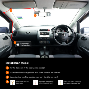 HWK12V - Road Angel Halo Dash Cam Festverdrahtungssatz – für Halo Pro